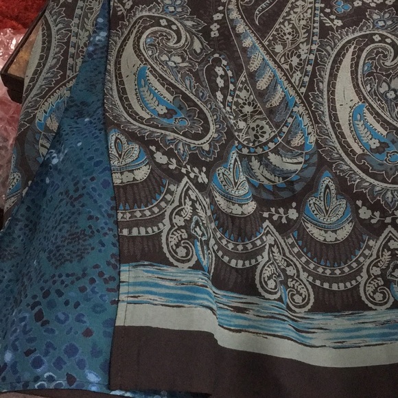 K Studio Black large paisley pattern skirt - Picture 9 of 10